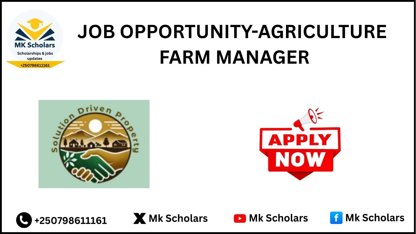 JOB OPPORTUNITY-AGRICULTURE FARM MANAGER